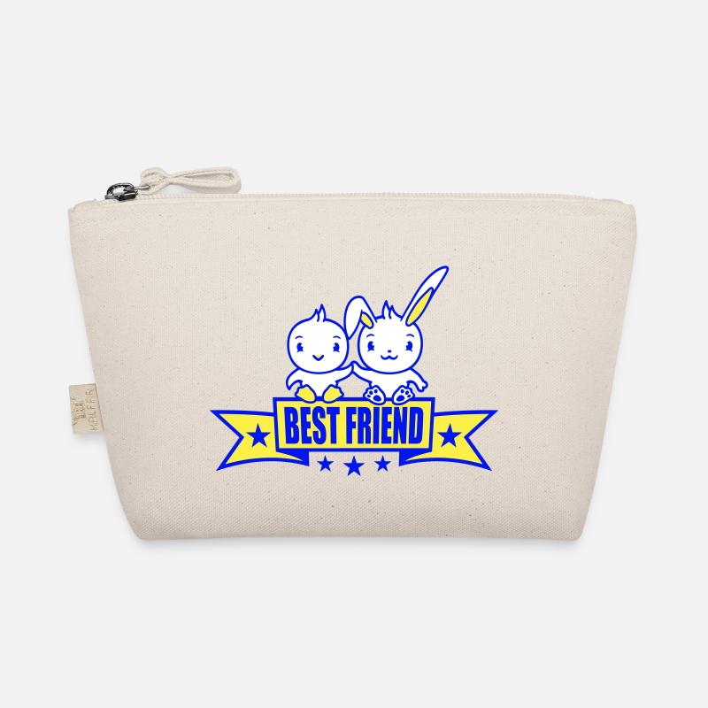 Friend Team Bunny Bird Chick 2 Two Hands Holding Organic Pouch