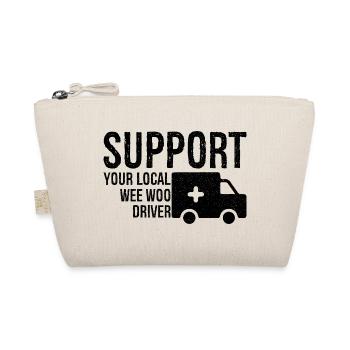 support your local wee woo driver - Organic Pouch - nature - Front