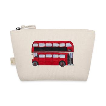 London Red Bus Double Decker England Tourist City - Organic Pouch - nature - Front