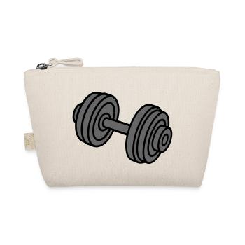 Dumbbell Weights Icon - Organic Pouch - nature - Front