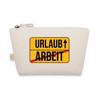 Urlaub Arbeit Wegweiser Design - Bio-Täschchen - Natur - Vorne
