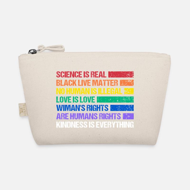 Rainbow Regenbogen Lesbe Pride LGBTQ - Bio-Täschchen - Natur