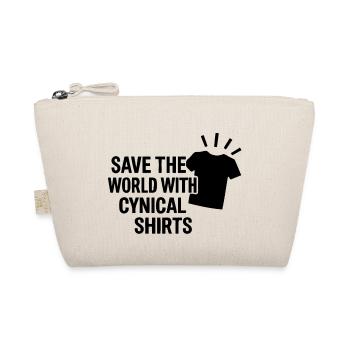 Save the world with cynical T Shirts - Bio-Täschchen - Natur - Vorne
