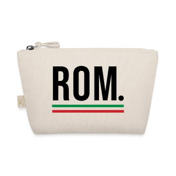🇮🇹 ROM – Minimalist city shirt in Italy- - Organic Pouch - nature - Front