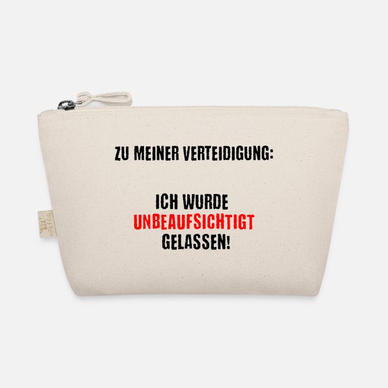 Left Unattended, Warning on T-Shirt Organic Pouch