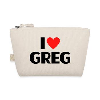 J'aime Greg Red Heart Love Fan Gift - Trousse biologique - nature - Devant