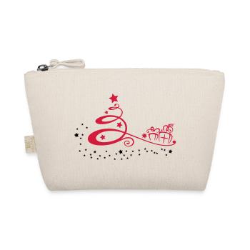 Christmas tree with stars and presents - Organic Pouch - nature - Front