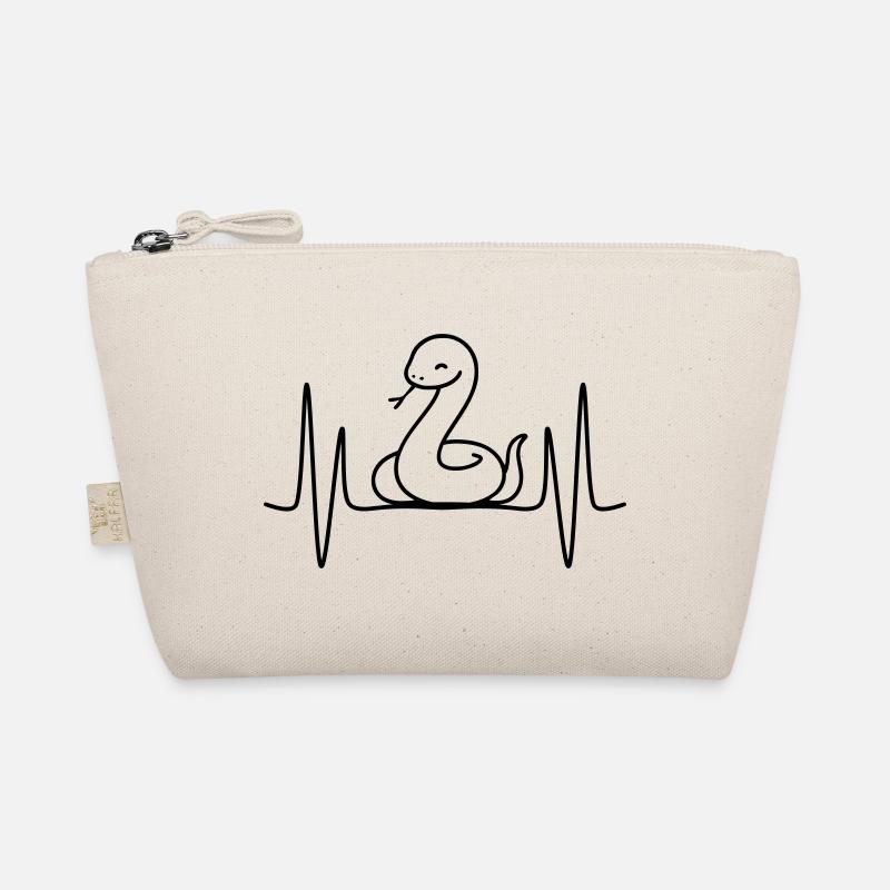 Snake heartbeat line motif Organic Pouch