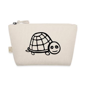 turtle cute smiling happy funny - Organic Pouch - nature - Front