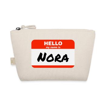 Bonjour, je m’appelle Nora Étiquette Étiquette Étiquette - Trousse biologique - nature - Devant