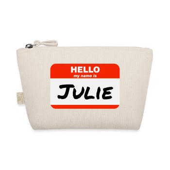 Bonjour, je m’appelle Julie Étiquette Étiquette Badge - Trousse biologique - nature - Devant
