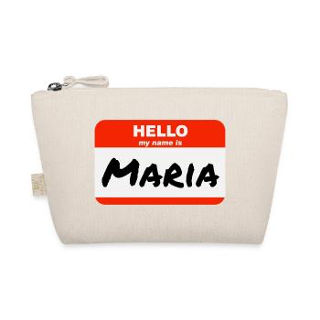 Hello My Name Is Maria Etikett Namensschild - Bio-Täschchen - Natur - Vorne