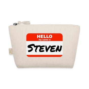 Bonjour, je m’appelle Steven Étiquette Étiquette Étiquette - Trousse biologique - nature - Devant