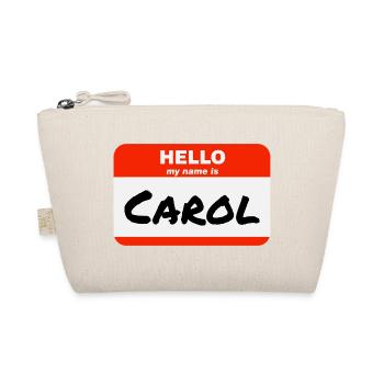Hello My Name Is Carol Etikett Namensschild - Bio-Täschchen - Natur - Vorne