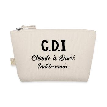 CDI humour Chiante - Cadeau femme drôle - Trousse biologique - nature - Devant