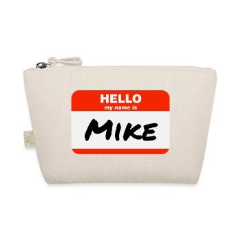 Hello My Name Is Mike Etikett Namensschild - Bio-Täschchen - Natur - Vorne