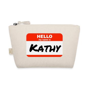 Bonjour, je m’appelle Kathy Étiquette Nom Tag - Trousse biologique - nature - Devant