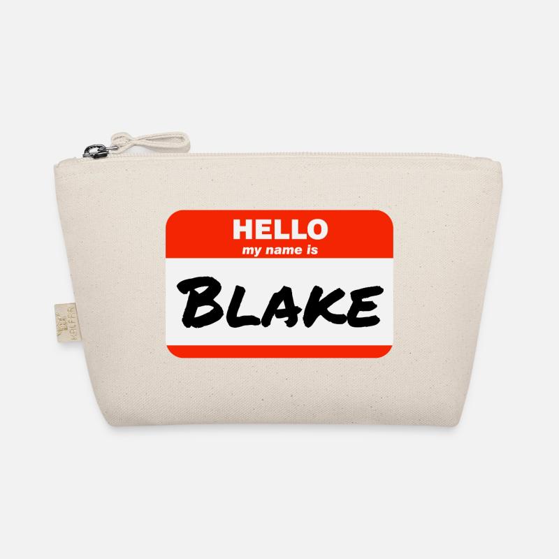 Hello My Name Is Blake Label Name Tag Organic Pouch