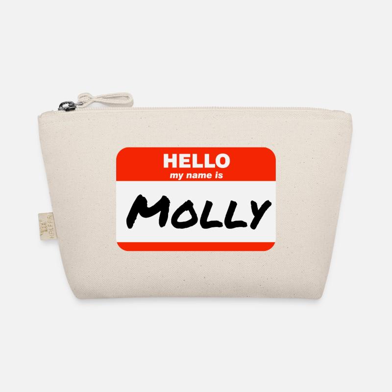 Hello My Name Is Molly Label Name Tag Organic Pouch