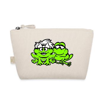 2 grenouilles couple femme homme crapaud drôle amoureux - Trousse biologique - nature - Devant