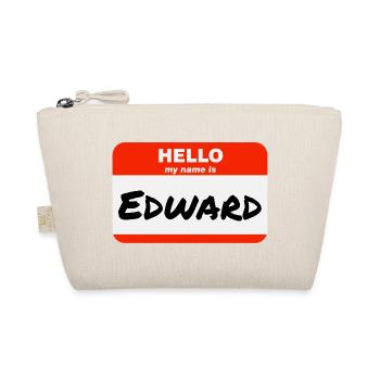 Hello My Name Is Edward Etikett Namensschild - Bio-Täschchen - Natur - Vorne