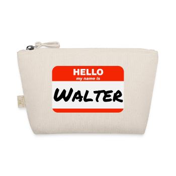 Hello My Name Is Walter Label Name Tag - Organic Pouch - nature - Front
