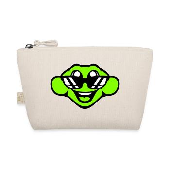 Frosch Kröte cool Sonnenbrille lacht glücklich süß - Bio-Täschchen - Natur - Vorne