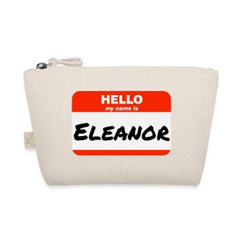 Hello My Name Is Eleanor Etikett Namensschild - Bio-Täschchen - Natur - Vorne