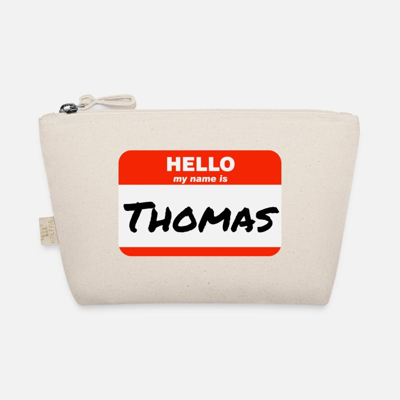 Hello My Name Is Thomas Label Name Tag Organic Pouch