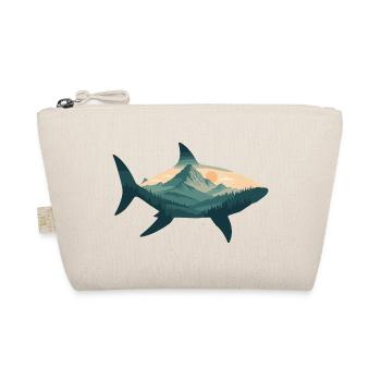 Mountain Shark Fish Landscape Silhouette Sun Nature - Organic Pouch - nature - Front