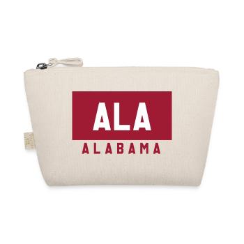 Alabama ALA Typographic Flag - Organic Pouch - nature - Front
