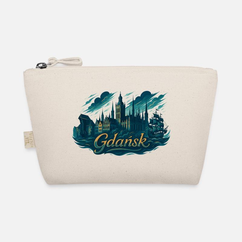 Danzig Gdańsk maritim Silhouette Polen Geschenk Bio-Täschchen