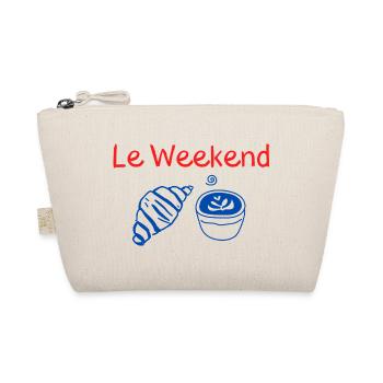 Das Croissant-und-Blaue-Kaffee-Wochenende - Bio-Täschchen - Natur - Vorne