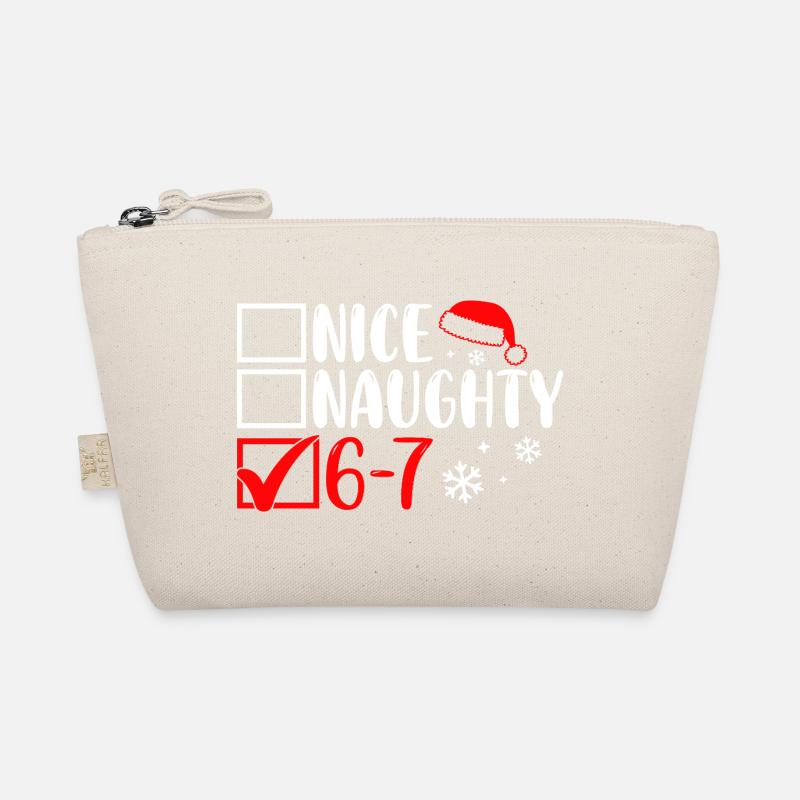 Funny Christmas Nice Naughty 67 - Bio-Täschchen - Natur