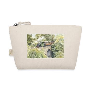 Watercolor Steam Train Viaduct - Organic Pouch - nature - Front