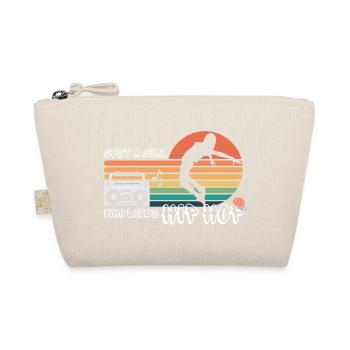 Girl loves hip hop retro rap streetwear - Organic Pouch - nature - Front