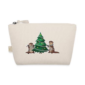 Otter Christmas Christmas Tree - Organic Pouch - nature - Front