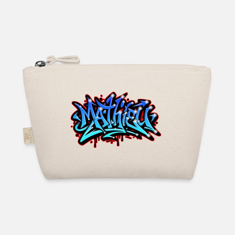 Mathieu Graffiti Neon Druckbar auf Textil Bio-Täschchen