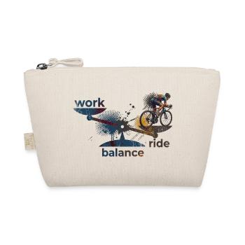 work - ride - balance: Pay attention to it! - Organic Pouch - nature - Front
