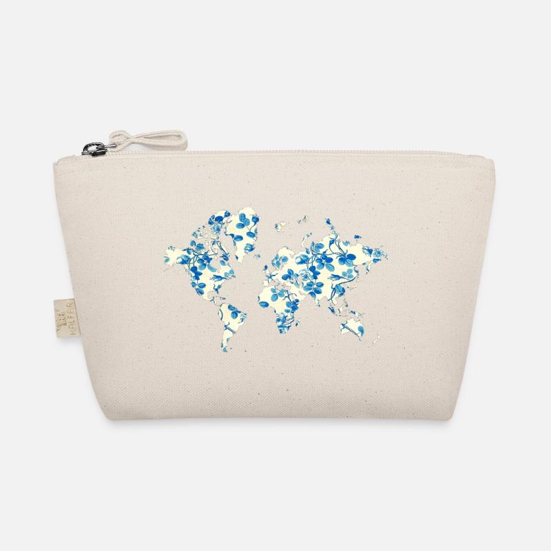 Carte du monde Fleurs Bleues Trousse biologique