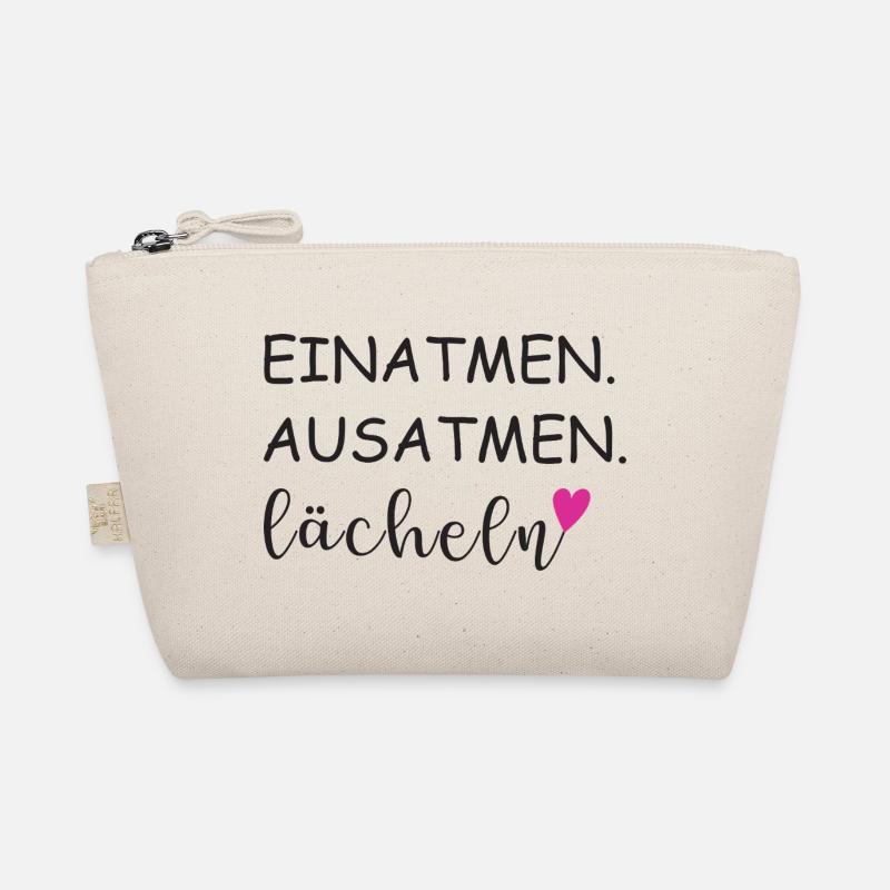 Einatmen Ausatmen Lächeln Sprüche Statement Bio-Täschchen