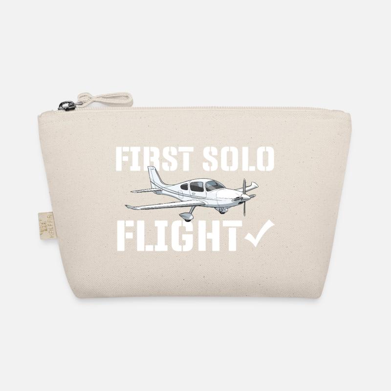 Erster Solo-Flug Humor-Pilotenstudent Bio-Täschchen
