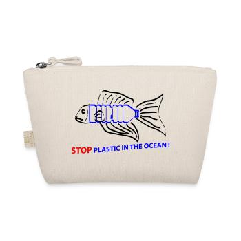 Fisch und Plastik - Bio-Täschchen - Natur - Vorne