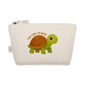 Too Cool To Rush Turtle - Organic Pouch - nature - Front
