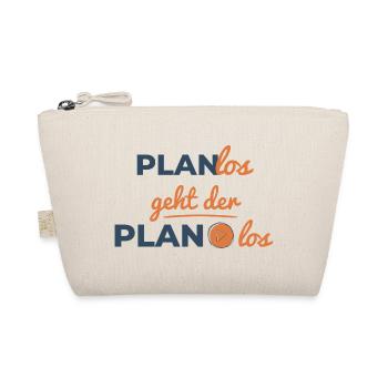 Planlos geht der Plan los – Humor Design - Bio-Täschchen - Natur - Vorne