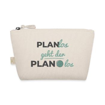 Planlos geht der Plan los – Scandi Soft Typografie - Bio-Täschchen - Natur - Vorne