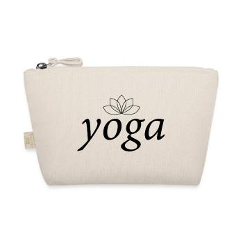 Yoga et fleur de lotus - texte noir - Trousse biologique - nature - Devant