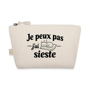 I can't I took a nap – Humor relaxing relax - Organic Pouch - nature - Front