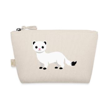 Cute curious ermine minimalist style - Organic Pouch - nature - Front