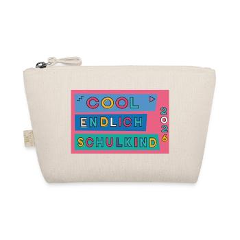 Finally a schoolchild - Organic Pouch - nature - Front